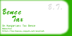 bence tax business card